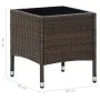 Brauner Gartentisch aus synthetischem Rattan, 40 x 40 x 45 cm von vidaXL, Gartentische - Ref: Foro24-45900, Preis: 53,97 €, R...