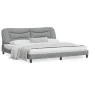 Estructura de cama con luces LED tela gris claro 200x200 cm de , Camas y somieres - Ref: Foro24-3213725, Precio: 273,81 €, De...