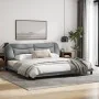 Estructura de cama con luces LED tela gris claro 200x200 cm de , Camas y somieres - Ref: Foro24-3213725, Precio: 273,81 €, De...