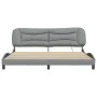 Estructura de cama con luces LED tela gris claro 200x200 cm de , Camas y somieres - Ref: Foro24-3213725, Precio: 273,81 €, De...