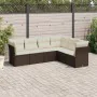 Set of 6 garden sofas and brown synthetic rattan cushions by , Garden sets - Ref: Foro24-3249522, Price: 398,14 €, Discount: %