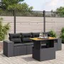 5-piece garden furniture set with black synthetic rattan cushions by , Garden sets - Ref: Foro24-3272511, Price: 385,60 €, Di...