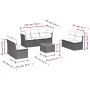 Garden sofa set 8 pieces and gray synthetic rattan cushions by , Garden sets - Ref: Foro24-3255899, Price: 477,18 €, Discount: %