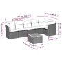 Set aus 7-teiligen Gartensofas und Kissen, synthetisches Rattan, beige von , Gartensets - Ref: Foro24-3255981, Preis: 484,27 ...