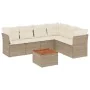 Set of 7-piece garden sofas and beige synthetic rattan cushions by , Garden sets - Ref: Foro24-3255988, Price: 484,27 €, Disc...