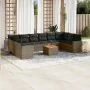 Garden sofa set 11 pieces and gray synthetic rattan cushions by , Garden sets - Ref: Foro24-3256627, Price: 710,29 €, Discoun...