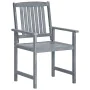 Garden chairs with cushions 4 pcs solid acacia wood in gray by , Garden chairs - Ref: Foro24-3061274, Price: 264,32 €, Discou...