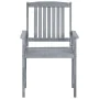 Garden chairs with cushions 4 pcs solid acacia wood in gray by , Garden chairs - Ref: Foro24-3061274, Price: 264,32 €, Discou...