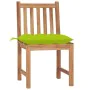 Garden chairs, set of 4, made of solid teak wood with cushions. by , Garden chairs - Ref: Foro24-3073114, Price: 418,25 €, Di...