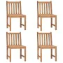 Garden chairs, set of 4, made of solid teak wood with cushions. by , Garden chairs - Ref: Foro24-3073114, Price: 418,25 €, Di...