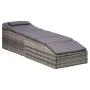 Lounger with gray synthetic rattan cushion by vidaXL, Loungers - Ref: Foro24-46540, Price: 239,66 €, Discount: %