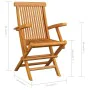 Garden chairs 6 units teak wood with burgundy cushions by , Garden chairs - Ref: Foro24-3062565, Price: 438,27 €, Discount: %