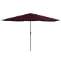 Outdoor-Regenschirm mit burgunderroter Metallstange 390 cm von , Sonnenschirme - Ref: Foro24-47382, Preis: 78,13 €, Rabatt: %