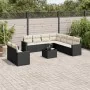 Set Gartensofas 10 Stück Kissen synthetisches Rattan schwarz von , Modulare Sofas für den Außenbereich - Ref: Foro24-3251493,...