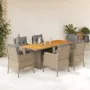 7-piece garden dining set with beige synthetic rattan cushions by , Garden sets - Ref: Foro24-3211902, Price: 795,95 €, Disco...