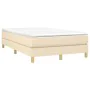 Box spring bed with cream fabric mattress 120x190 cm by , Beds and slatted bases - Ref: Foro24-3269669, Price: 335,17 €, Disc...