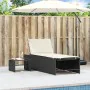 Sun loungers with table 2 units black synthetic rattan by , Loungers - Ref: Foro24-368422, Price: 177,12 €, Discount: %