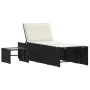 Sun loungers with table 2 units black synthetic rattan by , Loungers - Ref: Foro24-368422, Price: 177,12 €, Discount: %