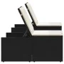 Sun loungers with table 2 units black synthetic rattan by , Loungers - Ref: Foro24-368422, Price: 177,12 €, Discount: %