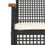 Garden chairs with cushion 2 pcs black PE rattan and acacia wood by , Garden chairs - Ref: Foro24-366247, Price: 117,59 €, Di...