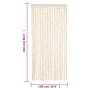 Beige-weißer Chenille-Fliegenschutzvorhang, 100 x 220 cm von , Moskitonetze für Fenster - Ref: Foro24-377344, Preis: 64,08 €,...