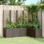 Planter with brown PP trellis 160x120x140 cm by , Pots and planters - Ref: Foro24-367880, Price: 284,17 €, Discount: %