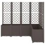 Planter with brown PP trellis 160x120x140 cm by , Pots and planters - Ref: Foro24-367880, Price: 284,17 €, Discount: %