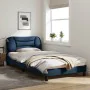 Bed frame with blue fabric headboard 100x200 cm by , Beds and slatted bases - Ref: Foro24-3207757, Price: 186,13 €, Discount: %