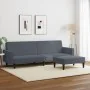 2-seater sofa bed with dark gray velvet stool by , Sofas - Ref: Foro24-3216237, Price: 300,10 €, Discount: %