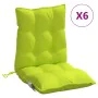 Kissen für niedrige Rückenlehne, 6 Stück, glänzender grüner Oxford-Stoff von , Kissen für Stühle und Sofas - Ref: Foro24-3777...