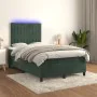 Boxspringbett mit Matratze und LED-Samt in Dunkelgrün, 120 x 190 cm von , Betten und Lattenroste - Ref: Foro24-3270326, Preis...