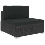 8-teiliges Gartensofa-Set und schwarze synthetische Rattankissen von vidaXL, Gartensets - Ref: Foro24-46748, Preis: 670,42 €,...