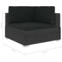 8-teiliges Gartensofa-Set und schwarze synthetische Rattankissen von vidaXL, Gartensets - Ref: Foro24-46748, Preis: 670,42 €,...