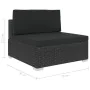 8-teiliges Gartensofa-Set und schwarze synthetische Rattankissen von vidaXL, Gartensets - Ref: Foro24-46748, Preis: 670,42 €,...