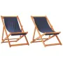 Klappbare Strandkörbe 2 Einheiten aus blauem Stoff von , Gartenstühle - Ref: Foro24-3214492, Preis: 103,29 €, Rabatt: %