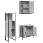 Sonoma gray plywood 3-piece bathroom furniture set by , Bathroom furniture - Ref: Foro24-3214763, Price: 185,05 €, Discount: %