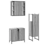 Sonoma gray plywood 3-piece bathroom furniture set by , Bathroom furniture - Ref: Foro24-3214763, Price: 185,05 €, Discount: %