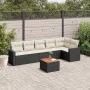 7-teiliges Garten-Essset und schwarze Kissen aus synthetischem Rattan von , Gartensets - Ref: Foro24-3256462, Preis: 415,78 €...