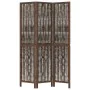 Dark brown paulownia wood 3-panel separator screen by , Room dividers - Ref: Foro24-358654, Price: 85,66 €, Discount: %