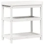 Plantation table with white pine wood shelves 82.5x45x86.5 cm by , Pot stands - Ref: Foro24-832433, Price: 79,64 €, Discount: %