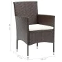 Garten-Essgruppe 3-teilig PE-Rattan braun gehärtetes Glas von , Gartensets - Ref: Foro24-3095931, Preis: 200,99 €, Rabatt: %