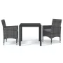 Juego muebles jardín 3 pzas con cojines ratán sintético gris de , Conjuntos de jardín - Ref: Foro24-3095021, Precio: 287,02 €...