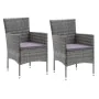 3-piece garden furniture set with gray synthetic rattan cushions by , Garden sets - Ref: Foro24-3095021, Price: 287,02 €, Dis...