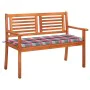 2 seater garden bench solid eucalyptus wood and cushion 120 cm by , garden benches - Ref: Foro24-3060982, Price: 180,70 €, Di...