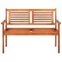 2 seater garden bench solid eucalyptus wood and cushion 120 cm by , garden benches - Ref: Foro24-3060982, Price: 180,70 €, Di...