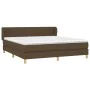 Box spring bed with dark brown fabric mattress 180x200 cm by , Beds and slatted bases - Ref: Foro24-3126904, Price: 547,20 €,...