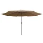 Outdoor-Regenschirm mit taupegrauer Metallstange 390 cm von , Sonnenschirme - Ref: Foro24-47381, Preis: 90,64 €, Rabatt: %