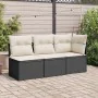 Gartensofa ohne Armlehnen mit schwarzen PE-Rattankissen von , Outdoor-Sofas - Ref: Foro24-366011, Preis: 57,25 €, Rabatt: %