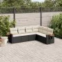 6-piece garden sofa set and black synthetic rattan cushions by , Garden sets - Ref: Foro24-3259242, Price: 401,14 €, Discount: %