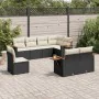 8-teiliges Gartensofa-Set und schwarze synthetische Rattankissen von , Gartensets - Ref: Foro24-3259403, Preis: 552,63 €, Rab...